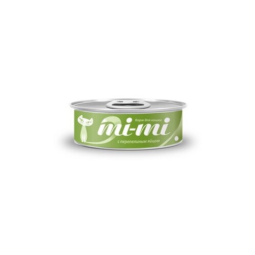 Mi-mi Консервы для кошек и котят с перепелиным яйцом 4607166427618 0,08 кг 53321 (18 шт)
