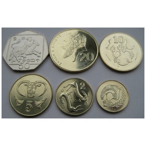 кипр набор из 6 монет 2004 г Кипр Набор из 6 монет 2004 г.