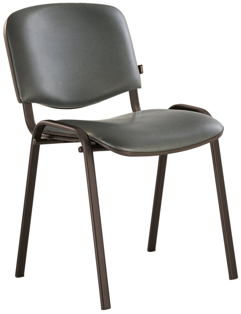 Офисное кресло BRABIX Iso CF-005, черный каркас, кожзам серый