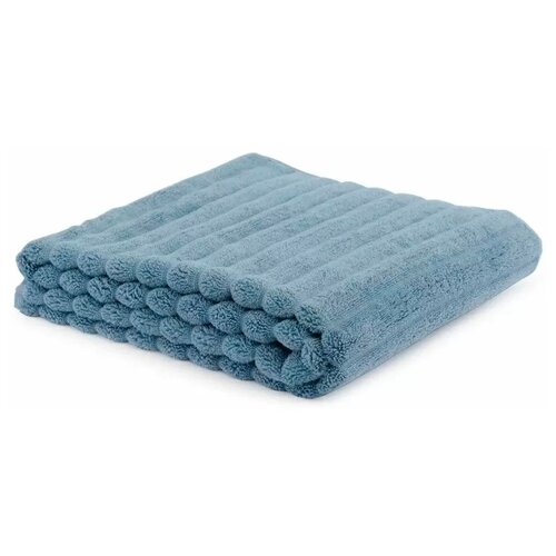 фото Tkano полотенце essential waves банное 70х140 см джинсово-синий