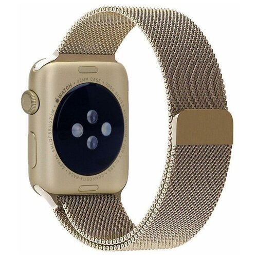 ремешок apw25 для apple watch 38 40 mm миланский сетчатый браслет черный Миланский сетчатый браслет Luxury для Apple Watch 40 и 38мм (золото)