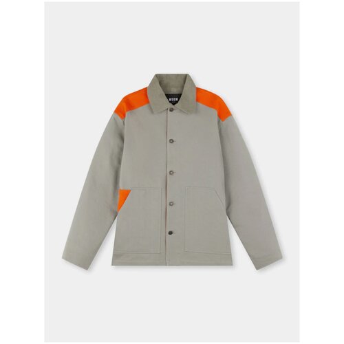 Куртка MSGM Colorblock Cotton, серо-оранжевый, 48