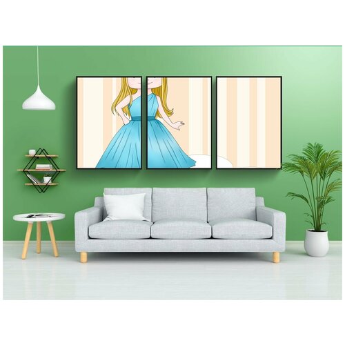 фото Набор модулных постеров для интерьера "милый, принцесса, маленькая принцесса" 60x90 см. в тубусе, без рамки lotsprints