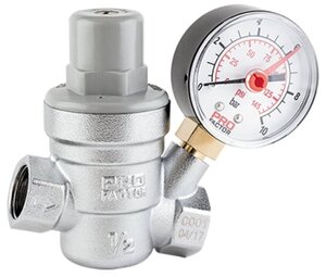 Редуктор <b>давления</b> <b>воды</b> 1/2", с <b>манометром</b>, ProFactor, PF PRV 253G Редукторы <b>давления</b> <b>воды</b> входят в г