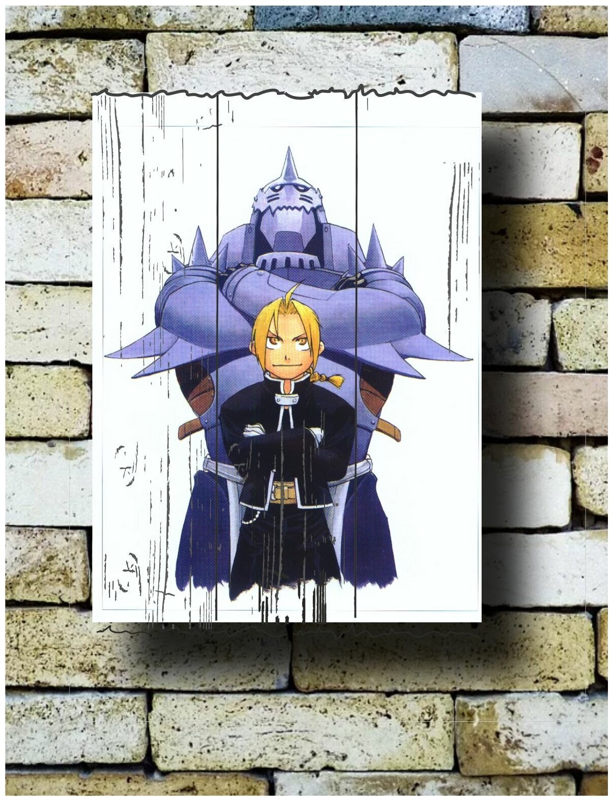 Картина на досках 'Стальной Алхимик' 30/40 см