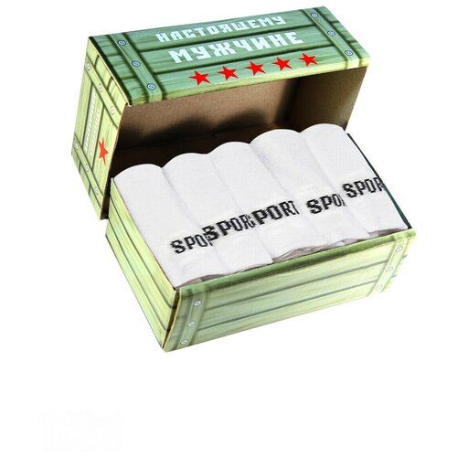 фото Носки мужские status командирский боекомплект, спортивные в сетку, 5 пар, цвет белый, размер 29