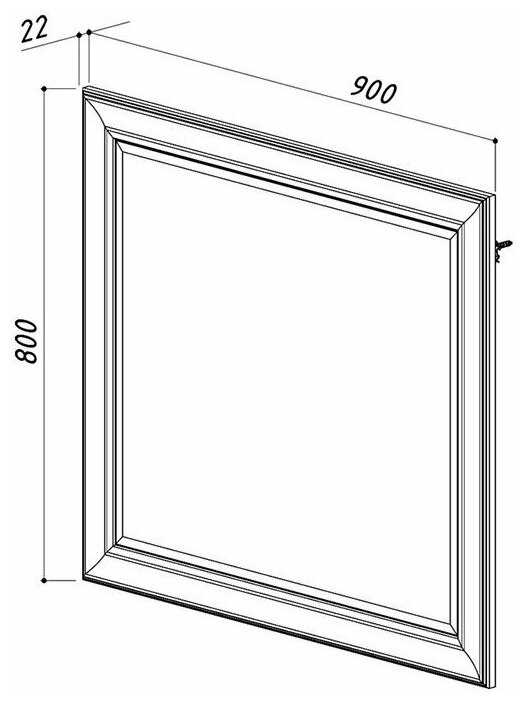 Зеркало Женева В 90 Белый (1) - фотография № 2