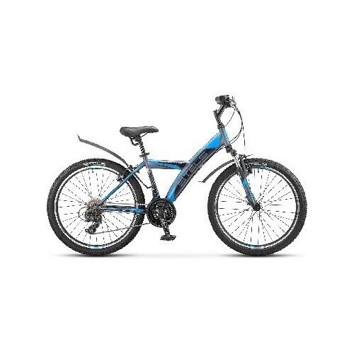 Подростковый горный MTB велосипед STELS Navigator 410 V 24 21-sp V010 LU091557LU082935 черныйсиний 1697000₽