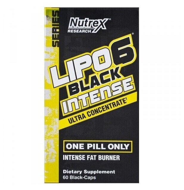 Nutrex Lipo-6 Black INTENSE (fat loss support) Ultra Concentrate, 60 капс