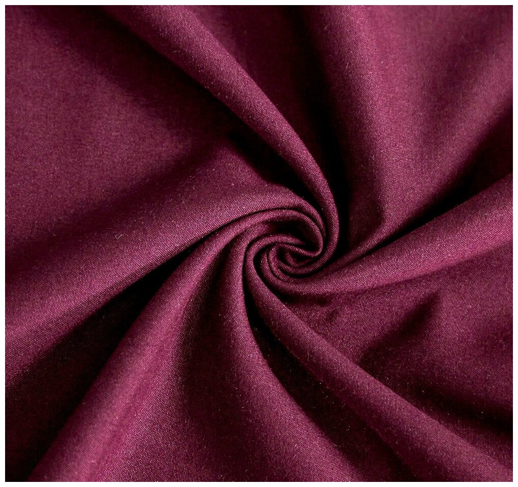 Комплект постельного белья Grazia-Textile 1,5 спальный бордовый, Сатин, наволочки 70x70 2 шт. - фотография № 5