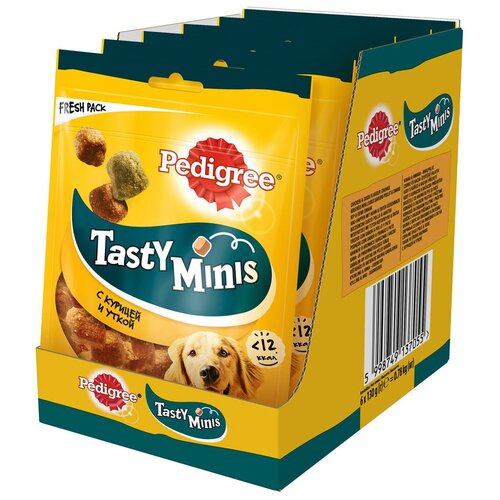 Pedigree лакомство для взрослых собак, ароматные кусочки с курицей (6шт в уп) 130 гр
