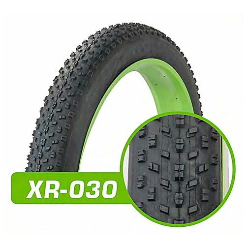 Велопокрышка 20 BrainY 20x4.0 XR-030 FAT BIKE для велосипедов фэтбайк покрышка для велосипеда brainy xr 030 26х4 для фэтбайка черный