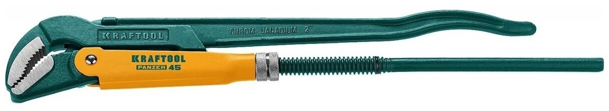 KRAFTOOL PANZER-45, №3, ключ трубный, изогнутые губки, 2735-20_z02