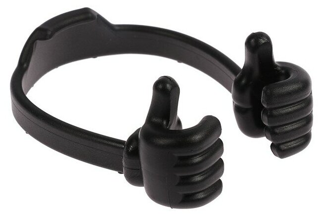 фото Подставка для телефона LuazON, в форме рук, регулируемая ширина, чёрная