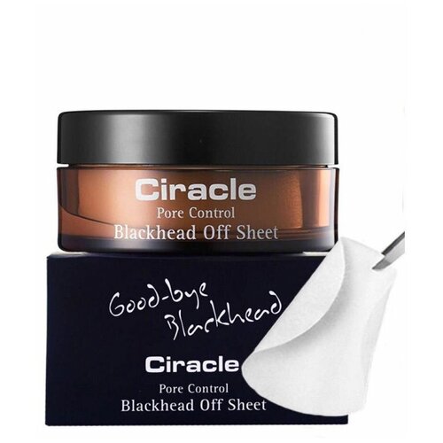 CIRACLE Pore Control Blackhead Off Sheet Салфетки для удаления черных точек, 40шт