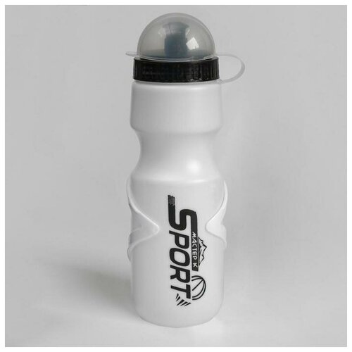 Бутылка для воды велосипедная Мастер К., 750 мл, с креплением, белая