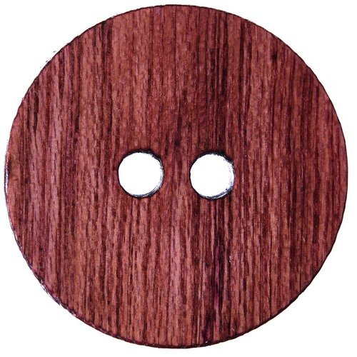Пуговица деревянная 25 мм (№40), Амарант, Тёмно-Фиолетовая