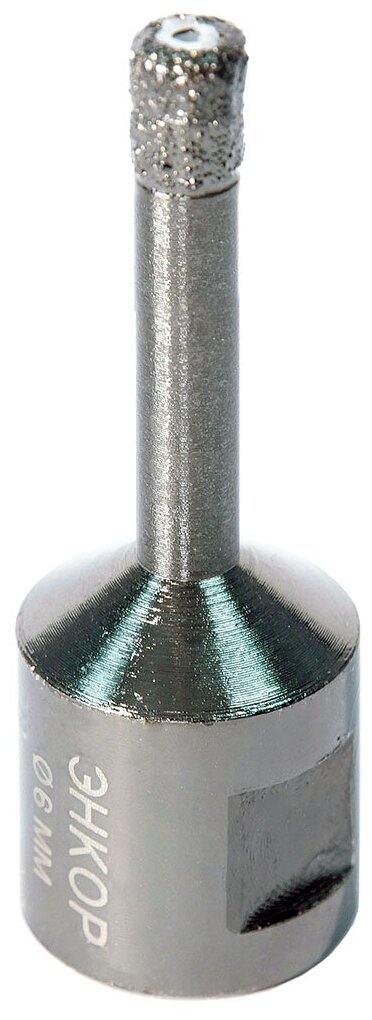 Алмазная коронка Энкор по керамограниту 6 мм для УШМ (сухой рез)