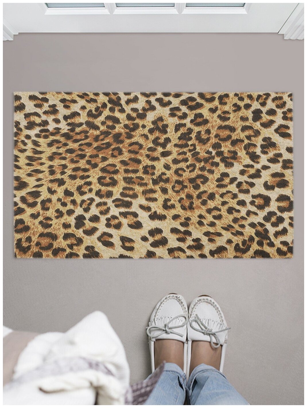 Коврик придверный в прихожую с принтом 