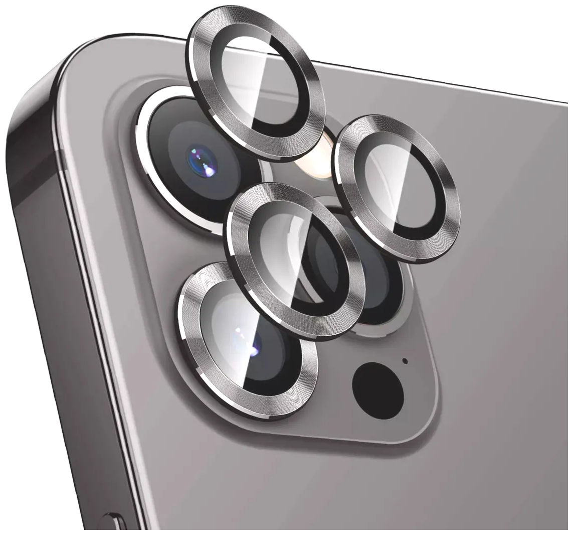 Защитное стекло линзы на камеру iPhone 13 Pro / Защита камеры для Айфон 13 Про / Графит
