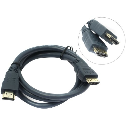 Кабель HDMI(m) - HDMI(m) 1.0м Wize, v2.0, позол. контакт, экран, темно-серый (CP-HM-HM-1M) кабель hdmi m hdmi m 1 0м wize v2 0 позол контакт экран темно серый cp hm hm 1m