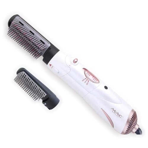 Фен-щетка для волос с двумя сменными насадками для сушки и 2-мя режимами белый MAC-6652 209900₽