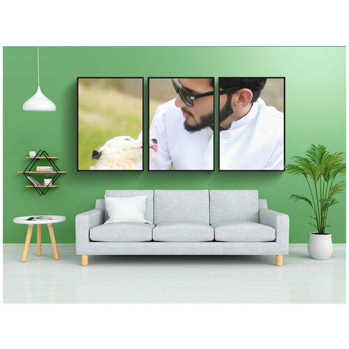 фото Набор модулных постеров для интерьера "стиль, собака, щенок" 60x90 см. в тубусе, без рамки lotsprints