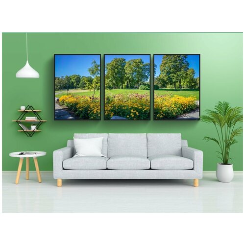 фото Набор модулных постеров для интерьера "стокгольм, швеция, парк" 60x90 см. в тубусе, без рамки lotsprints