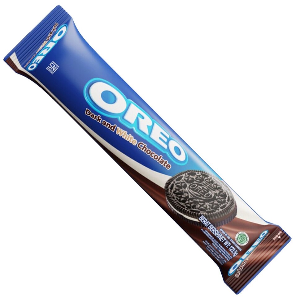 Печенье Oreo Dark & White с ванильной и шоколадной начинкой орео 123,5 гр. (Индонезия) - фотография № 1