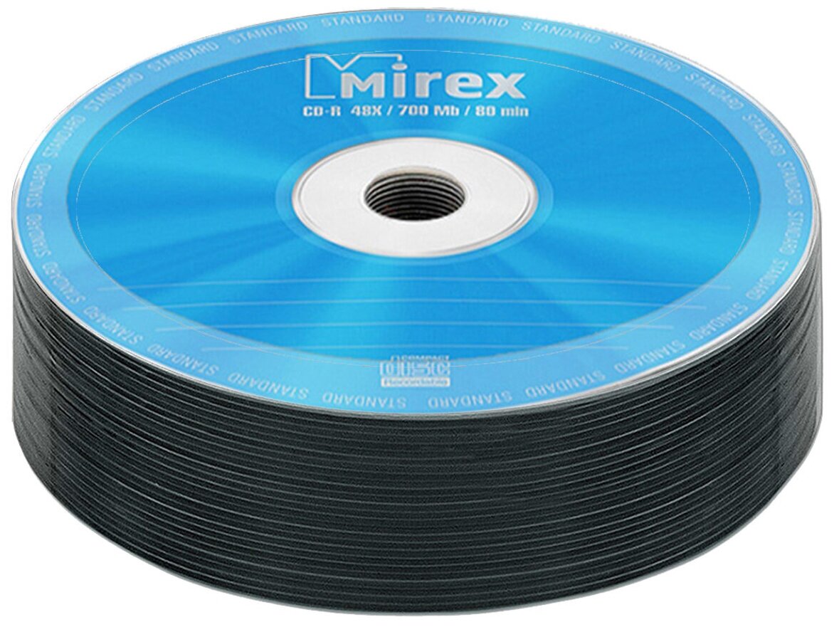 Диск Mirex CD-R STANDARD 700Mb 48X bulk, упаковка 25 шт.
