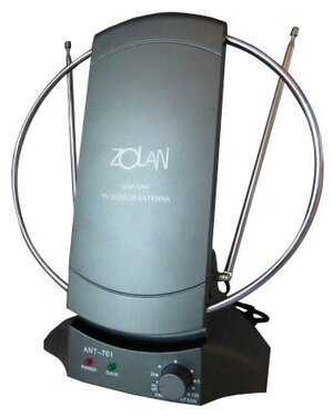 Антенны ТВ Zolan Антенна комнатная модель ANT-701/PL-701 (МВ/ДМВ/FM, 26-28 дБ)