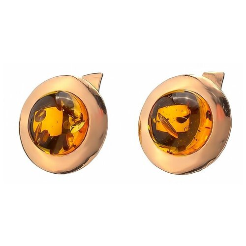 Серьги Amberprofi, серебро, 925 проба, золочение, янтарь удлиненный кулон из лимонного янтаря в позолоченном серебре орно