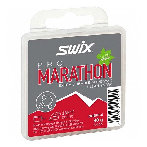 фото Мазь, основа под парафин для лыж swix marathon fluor free, black, 0.04