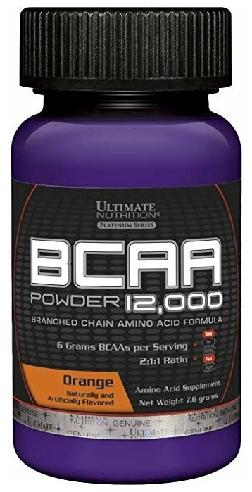 BCAA (БЦАА) Ultimate Nutrition BCAA 12000 Powder 1 порция 7.6 грамм Апельсин