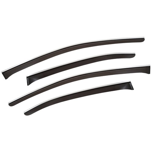 Дефлекторы окон CHROMEX с хром. молдингом MAZDA CX-5 II 2017-, 4 шт.