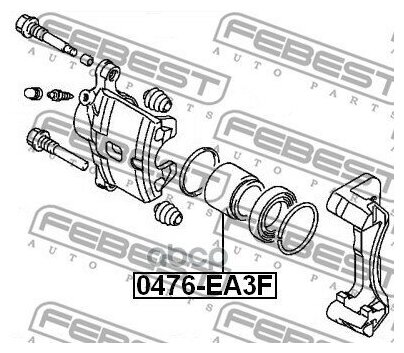 Поршень суппорта тормозного переднего Febest 0476-EA3F