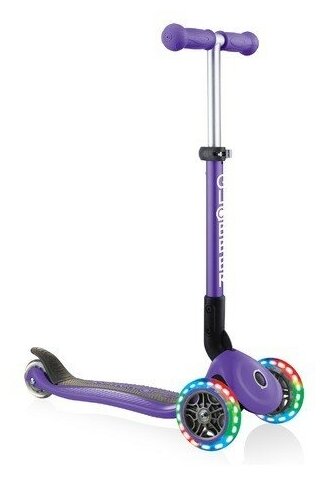 Самокат Globber Junior Foldable Lights violet