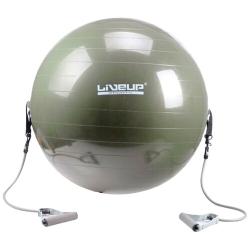 фото Фитбол и эспандер liveup gym ball with expander зеленый 65см ls3227