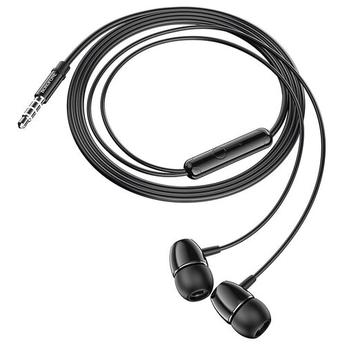 Гарнитура внутриканальная Borofone BM57 Platinum universal earphones with microphone black 40000₽