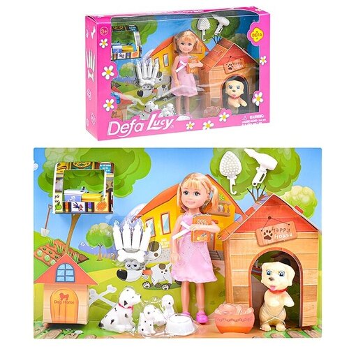 Кукла DEFA Lucy с аксессуарами, в коробке (8281) кукла шарнирная defa lucy с аксессуарами в черном платье в коробке 8364