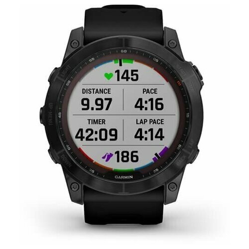 Garmin Fenix 7X Sapphire Solar титановый черный DLC