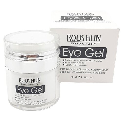 Купить Roushun Гель для век Eye Gel Против отёков, Тёмных кругов и морщин Олигопептиды и Аминокислоты, 50 мл