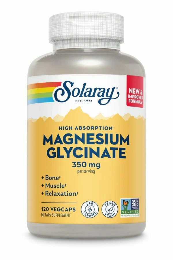 Solaray Magnesium Glycinate 350 mg - Глицинат магния 120 вегетарианских капсул