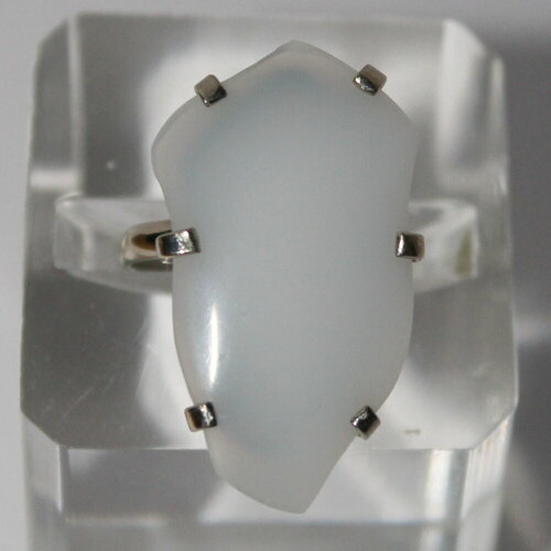 Кольцо True Stones, кахолонг, размер 18, белый кольцо с камнем кахолонг true stones