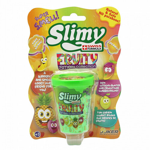 Слайм SLIMY 37328 с фруктовым запахом, лайм, 80 г.