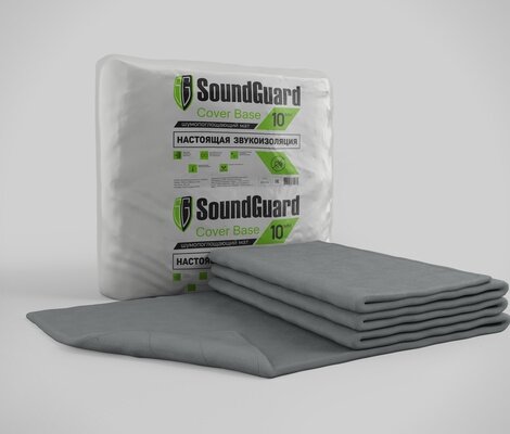 SoundGuard Звукоизоляционный мат Cover Base 1500 x 5000 x 10 мм