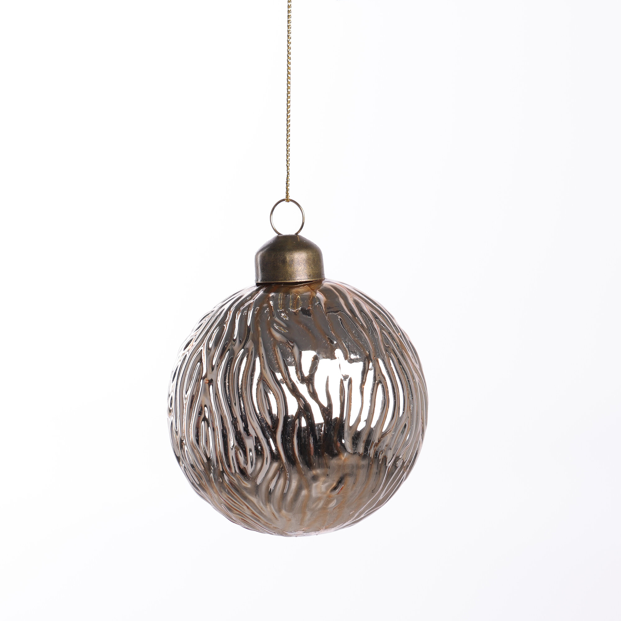 Рождественская декорация Шар стеклянный 8 см