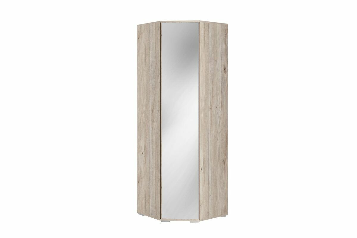 Шкаф угловой Мебельсон Лайк 09.02 с зеркалом дуб мария 70х70х210 см - фотография № 5