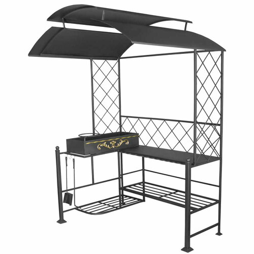 Мангал с крышей для дачи Ромб Лайт