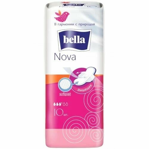 Гигиенические прокладки Bella (Белла) Nova, 3+ капли, 10 шт х 1уп